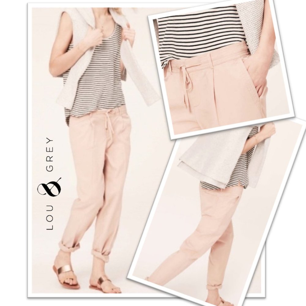 Lou & Grey Blush Pink Drawstring Joggers